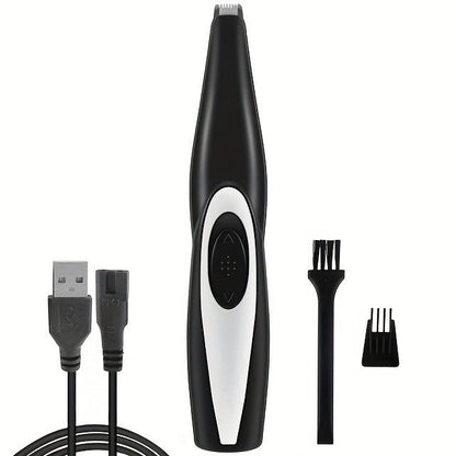 Pet Detail Trimmer Cordless USB Rechargeable - Ceramic Blade Precision Clipper for Dogs Cats Face Paws Ears Eyes Tail, Quiet Low Noise Mini Grooming Tool for Small Areas, Includes Brush & Lubricant