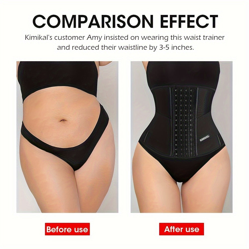 Women's Waist Trainer Latex Corset – Sports Girdle Shapewear for Tummy Control & Body Shaping, Workout Waist Cincher for Women, XS to 6XL Plus Size Available, Firm Compression Slimming Belt