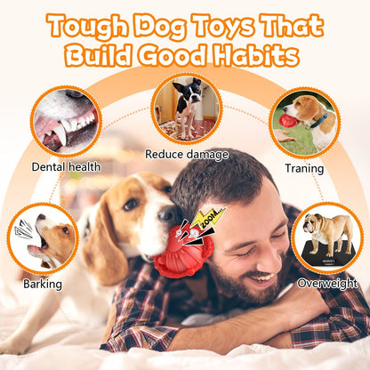 Durable Bite-Resistant Dog Ball – Audible Squeaky Floating Rubber Toy for Small, Medium & Large Dogs | Outdoor & Pool Use