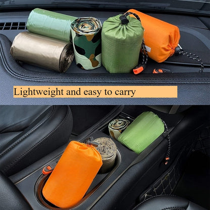 Emergency Sleeping Bag 4-Pack with Survival Whistles – Mylar Thermal Blanket Shelter Bag, Lightweight Waterproof Bivy Sack for Camping, Hiking, Backpacking & Outdoor Survival Gear