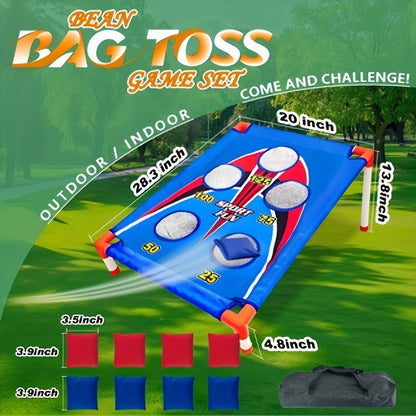 Bean Bag Toss Game Set – 5-Hole Scoring Board, 8 Bean Bags & Carry Bag – Outdoor Backyard Lawn & Beach Game for Adults & Kids, Family Party, Birthday & Holiday Gift