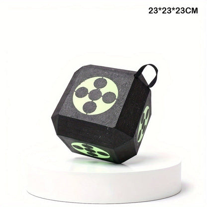 3D Archery Target Cube – Self-Healing Foam Multi-Faceted 23cm Block for Outdoor Backyard Range | Portable High-Density Target for Beginners & Professionals