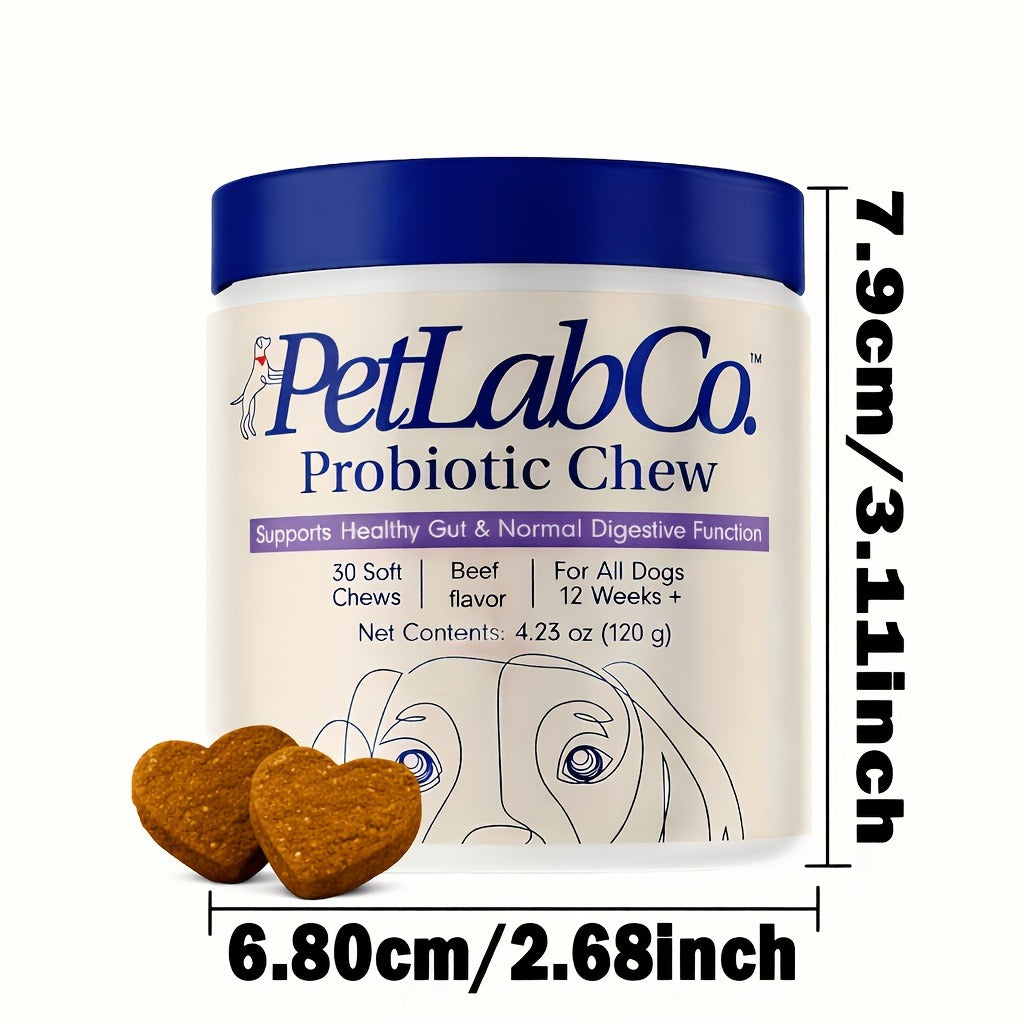 Dog Probiotic & Prebiotic Chewable Treats with Natural Ingredients - Supports Gut Health & Quality of Life for All Breeds, Daily Wellness Soft Chews for Dogs, 1pc & 3pc Value Pack