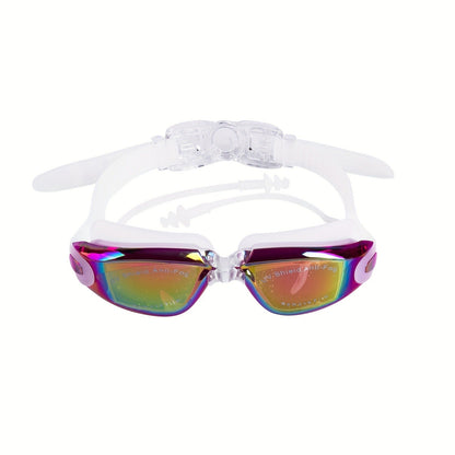 Anti-Fog Swimming Goggles for Adults – HD Clear Vision, Waterproof Silicone, Adjustable Strap, UV Protection for Pool & Outdoor Sports (4pcs)
