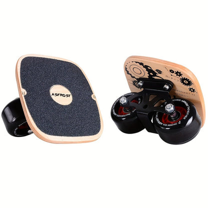 Split Drift Skateboard with PU Wheels & High-End Bearings | 7-Layer Maple Deck Anti-Slip Portable Roller Road Drift Skates Plate – Flexible Lightweight Design for Tricks & Street Skating (2 Styles)
