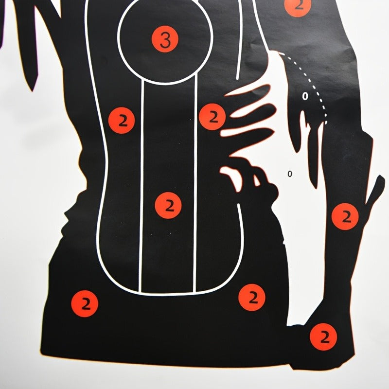 Shooting Target Paper 10 Pack 45x32cm Large Glossy, Archery Targets for Shooting Practice Accuracy Training, Skeleton Balloon Human Silhouette Target Sheets for Gun Bow Slingshot Range Outdoor Use