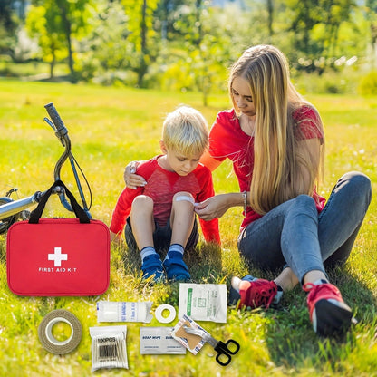338 Piece First Aid Kit Waterproof Compact Trauma Kit Home Car Camping