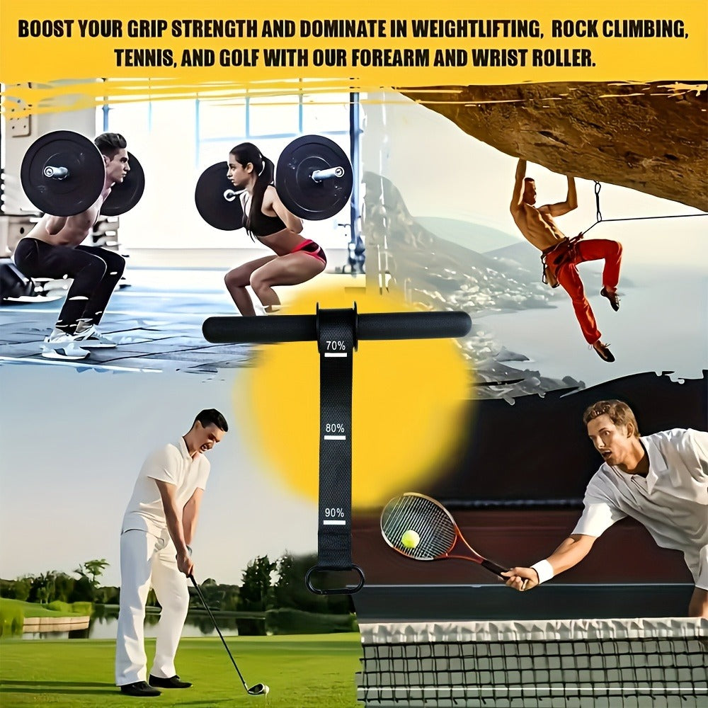 Forearm Strengthener Bar Wrist & Forearm Muscle Trainer – Iron Power Training Equipment for Grip Strength, Universal Fit, No Power Required, Portable Fitness & Outdoor Sports Gear for Men & Women