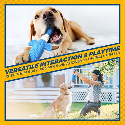 Indestructible Nylon Dog Chew Toy for Aggressive Chewers - Upgraded Tough Goose & Clownfish Design, Heavy Duty Durable Chew Toy for Large Medium Dogs, Teething Dental Cleaning Bone Toy