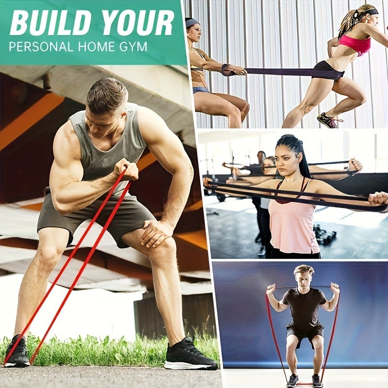 Resistance Bands Set 4-Pack – TPE Pull-Up Assist Bands 15-125 lbs, Multi-Functional Exercise Loop Bands for Muscle Training, Yoga, Body Shaping, Stretching & Home Gym Workouts, Unisex Fitness Gift