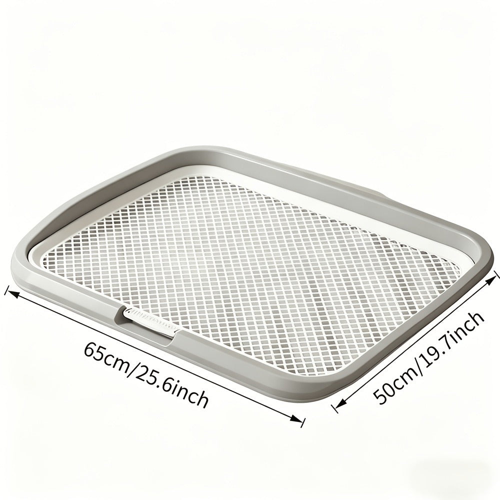 Indoor Dog Potty Tray with Removable Grating - Leak-Proof Puppy Training Toilet, Washable Pee Pad Holder for Apartments, Easy Clean Dog Bathroom, 7 Colors, Small & Large Sizes