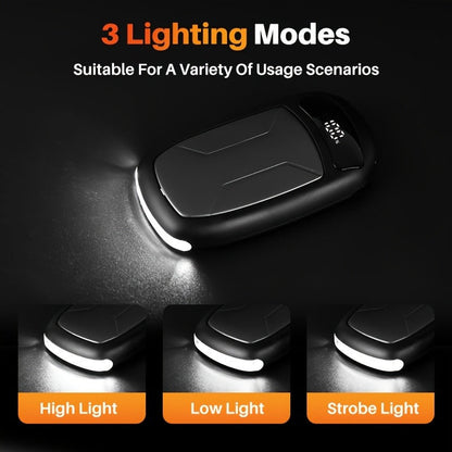 Rechargeable Hand Warmers with COB Light 2 Pack, Magnetic USB Electric Pocket Hand Warmer 12 Hours Heat, Portable Reusable Handwarmer for Camping Hiking Hunting, Christmas Gifts for Women Men