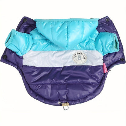 Dog Winter Coat Puffer Jacket Windproof Warm Padded Snow Vest for Small Breeds, Lightweight Outdoor Dog Clothes for Chihuahua Poodle Yorkshire Terrier, Sizes L XL XXL, Orange Blue Pink