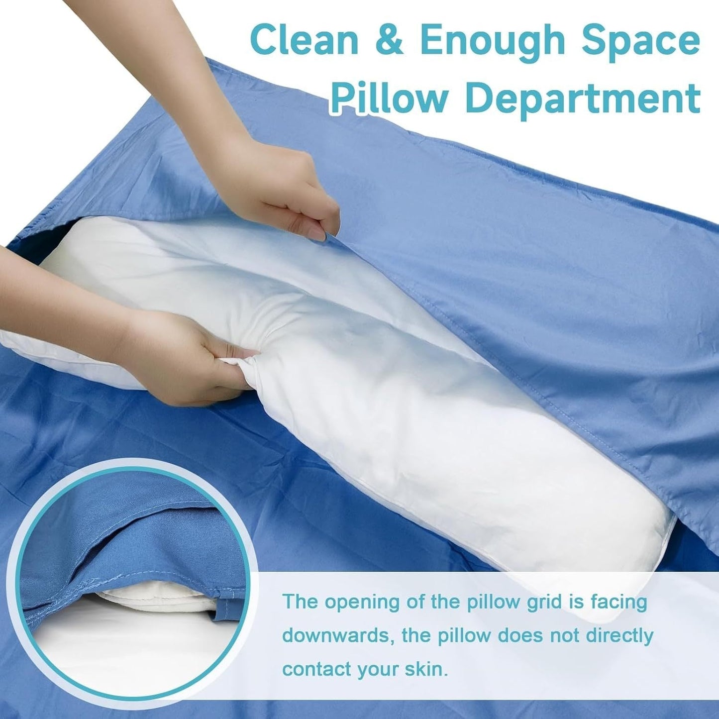 Sleeping Bag Liner for Adults – Two-Way Zipper Sleep Sack with Foot Exposure, Lightweight Portable Travel Sheet for Camping, Hiking, Hotel & Hostel Use, Single Size, Machine Washable