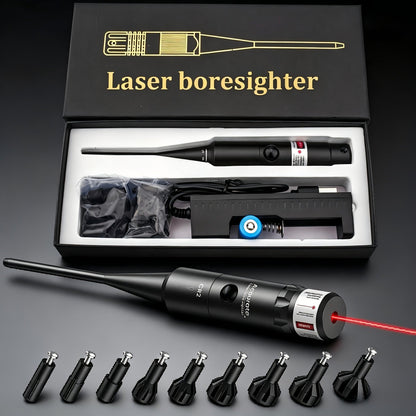 Universal Laser Bore Sighter Kit with 32 Adapters | Red & Green Bore Sight for Rifles, Pistols & Shotguns – Tactical Caliber Boresighter Accommodating Firearms from .17 to 12GA for Fast Zero-In