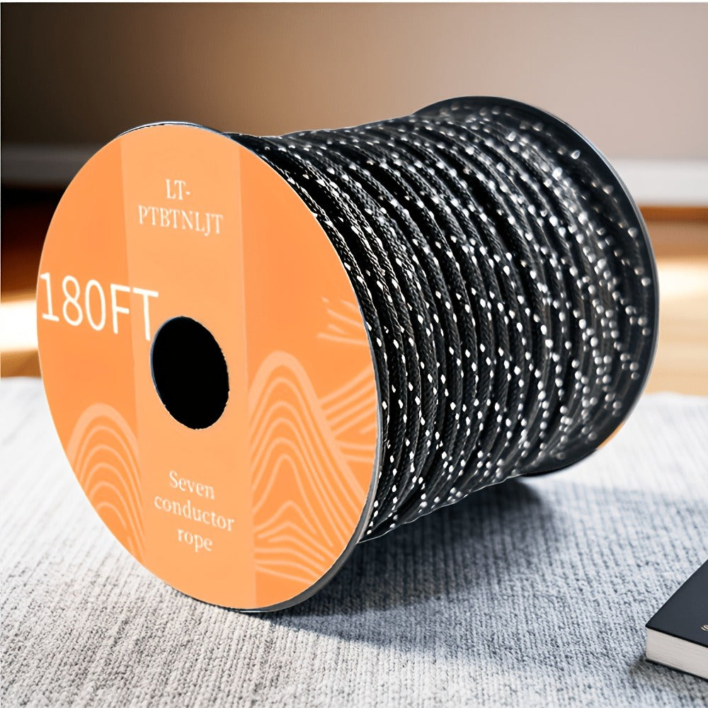 Paracord Tent Rope 7-Core Multi-Purpose Outdoor Rope – 100ft / 164ft / 328ft Camping Guy Line, Tent Tie-Down, Hanging Rope, Bracelet & Keychain Cord – Durable Vivid Design