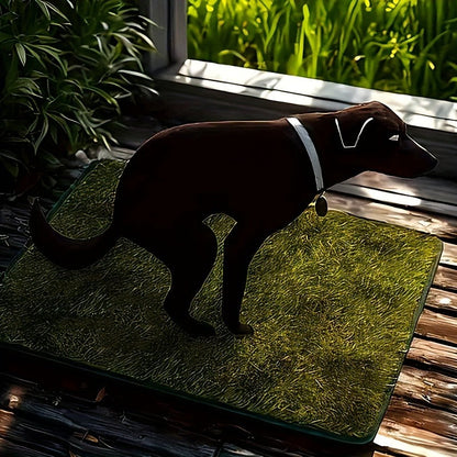 Reusable Dog Potty Training Pad - Washable Artificial Grass Mat, Anti-Odor, Indoor Outdoor Pet Toilet Pad for Dogs Cats, M & L Sizes