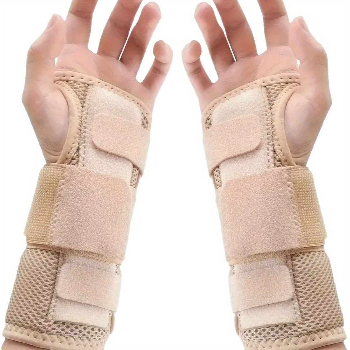 Carpal Tunnel Wrist Brace 2-Pack – Left & Right Hand Adjustable Compression Night Support Splint | One Size Fits All Wrist Stabilizer for Carpal Tunnel Syndrome, Tendonitis & Arthritis Relief