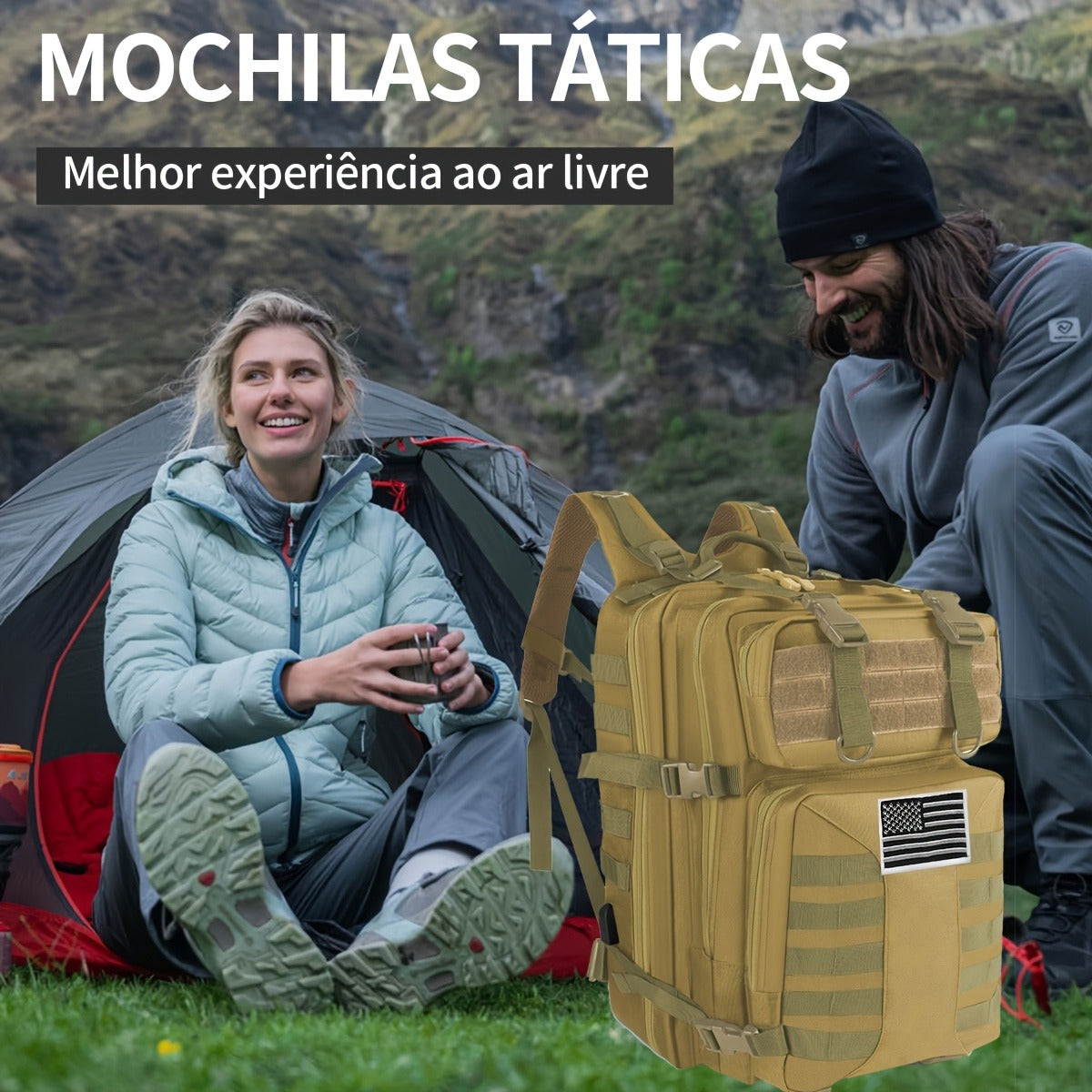Tactical Military Backpack 50L – Large Capacity Molle Rucksack for Camping, Hiking, Hunting, Fishing & Travel, Unisex with Multiple Color Options