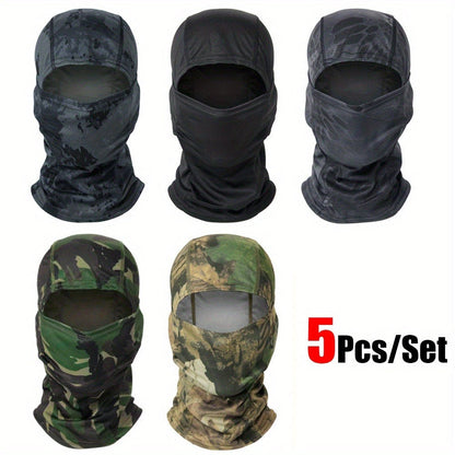 5-Pack Neck Gaiter Face Mask for Men & Women – UV Protection Balaclava Headscarf for Running, Hiking, Fishing, Cycling, Skiing & Outdoor Sports (11 Pattern Sets)