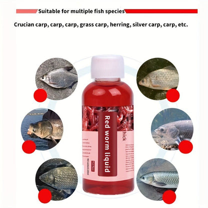 Liquid Fish Bait Red Worm Attractant – Powerful Fishing Bait Enhancer for Trout, Carp, Bass, Cod | 100ml Concentrated Fish Attractant Scent Lure