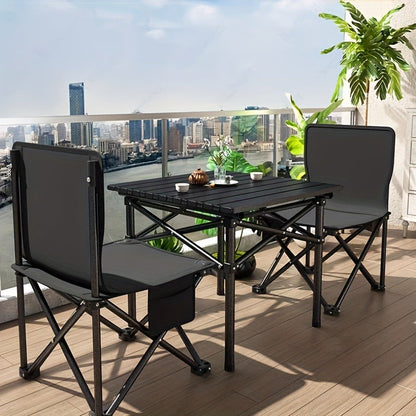 Folding Camping Table with Storage Bag – Large Portable Outdoor Picnic Table for Camping, BBQ, Garden, Backyard & Self-Driving Tours, Lightweight Foldable Car Picnic Table for Family Outdoor Use