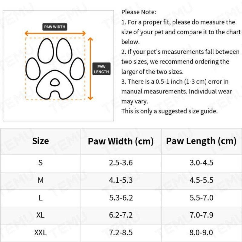 Dog Boots Anti-Slip Suspender Booties with Adjustable Straps & Buckles – Winter Warm Durable Polyester Snow & Ice Paw Protector for Medium Large XL Dogs, Secure Outdoor Walking Boots