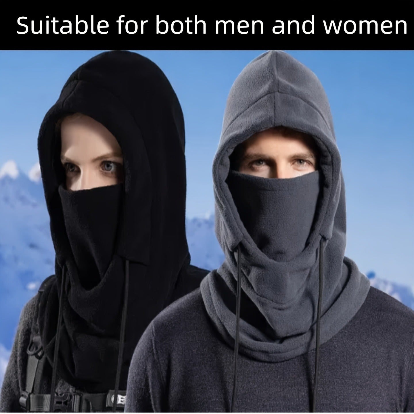 Thermal Knit Beanie for Men – Fleece Lined Skull Cap, Stretchable Soft Winter Hat for Cold Weather, 2-Pack