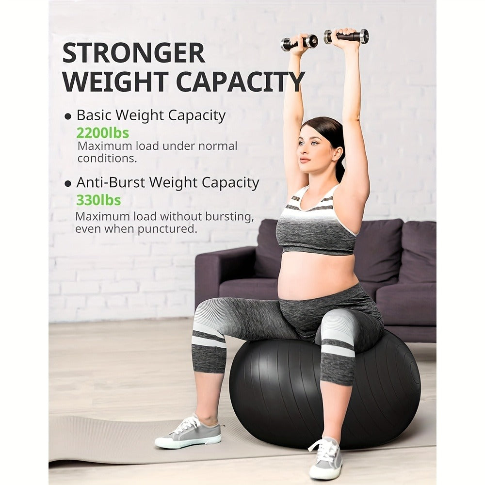 Exercise Ball 25 Inch Yoga Stability Ball 2-Pack Anti-Burst Fitness Balance Ball for Home Office Classroom Workout Core Training