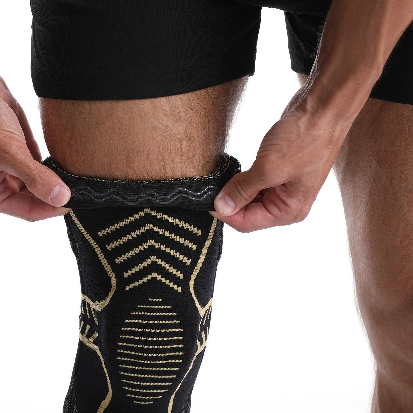 Copper Full Leg Knee Brace Compression Sleeve with Patella Gel Pad & Metal Side Stabilizers - 60% Copper Ions Infused Knee Support for Men & Women Running Workout Sports, Sizes S to 6XL