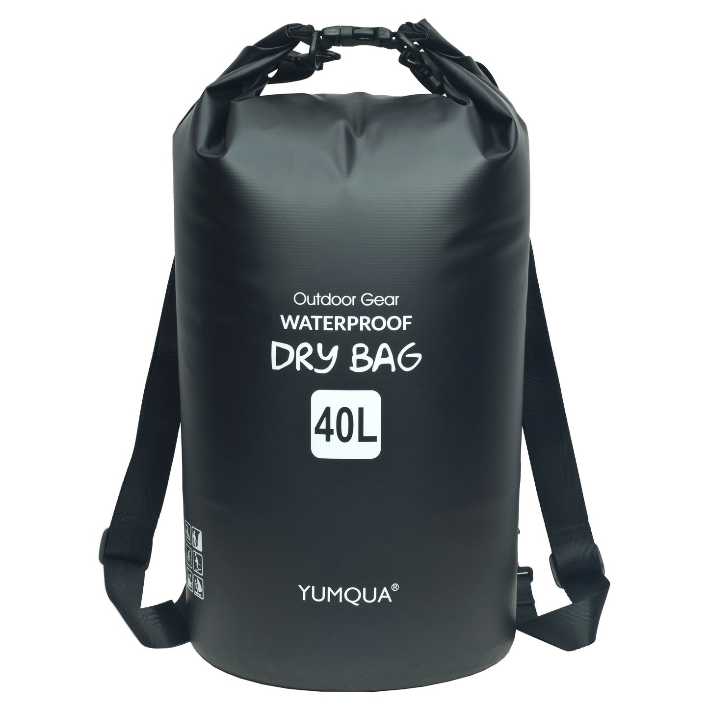 Waterproof Dry Bag Backpack 40L Roll Top Lock Closure PVC Floating Storage Bag for Kayaking Boating Swimming Hiking Camping Fishing Black Army Green Blue Yellow