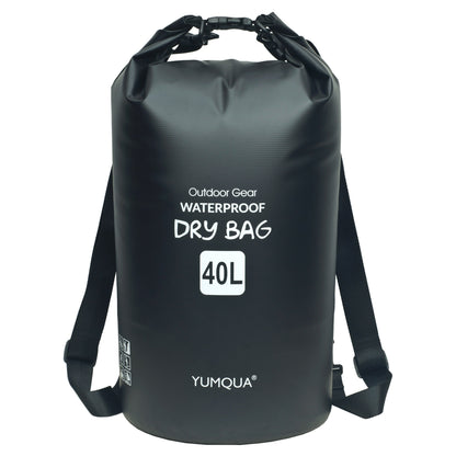 Waterproof Dry Bag Backpack 40L Roll Top Lock Closure PVC Floating Storage Bag for Kayaking Boating Swimming Hiking Camping Fishing Black Army Green Blue Yellow