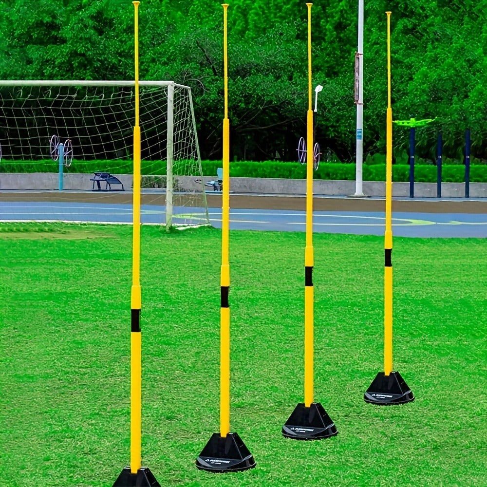 Agility Training Hurdle Bar Set Adjustable Height Speed Drills Football Basketball Soccer Indoor Outdoor Pole Hurdle Training 4 Bases 4 Rods 2 Hurdle Straps Storage Bag