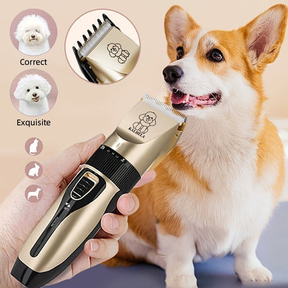 Pet Hair Trimmer USB Rechargeable Wireless Clipper for Dogs & Cats – Low Noise Electric Grooming Scissors, Lithium Battery, Home & Salon Use, Safe Low Voltage