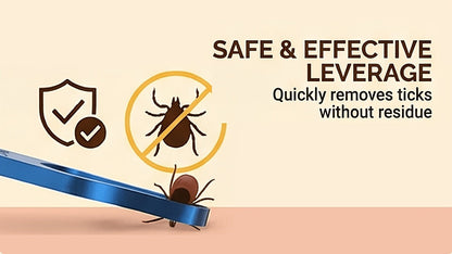 Tick Remover Tool Aluminum - Safe Quick Tick Removal for Dogs Cats Pets Animals & Humans, Essential Outdoor Camping Hiking Tick Hook, Available as Single or 2-Pack