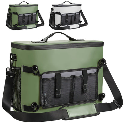 Kayak Cooler Bag with Lawn-Chair Style Seat Back – Insulated Portable Ice Chest for Kayaking, Boating, Beach, Camping & Travel, Adjustable Shoulder Strap, Keeps Drinks & Snacks Cold All Day