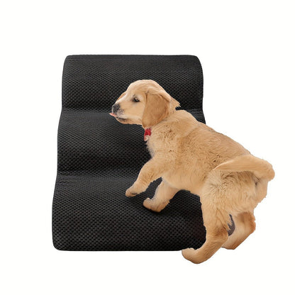 Dog Stairs for High Beds & Sofa - Extra Wide Foam Pet Steps with Non-Slip Bottom, Soft Cushioned Dog Ramp for Couch, Ideal for Small Dogs, Senior & Injured Pets, 2/3/4 Steps, 6 Colors