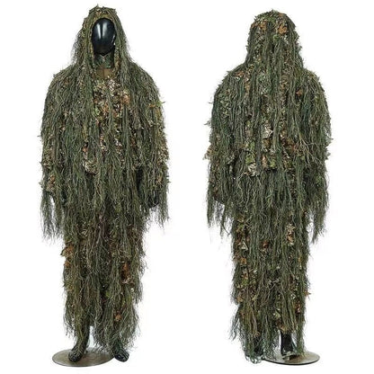 Leaf Camouflage Ghillie Cloak – Lightweight Camo Suit for Hunting, Bird Watching, Wildlife Photography, Tactical Training & Halloween Costume | 2 Sizes