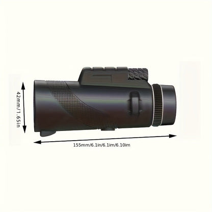 High Power Monocular Telescope with Smartphone Adapter and Tripod, BAK4 Prism HD Monocular for Bird Watching Wildlife Viewing Hiking Camping, Waterproof Compact Scope for Adults and Kids