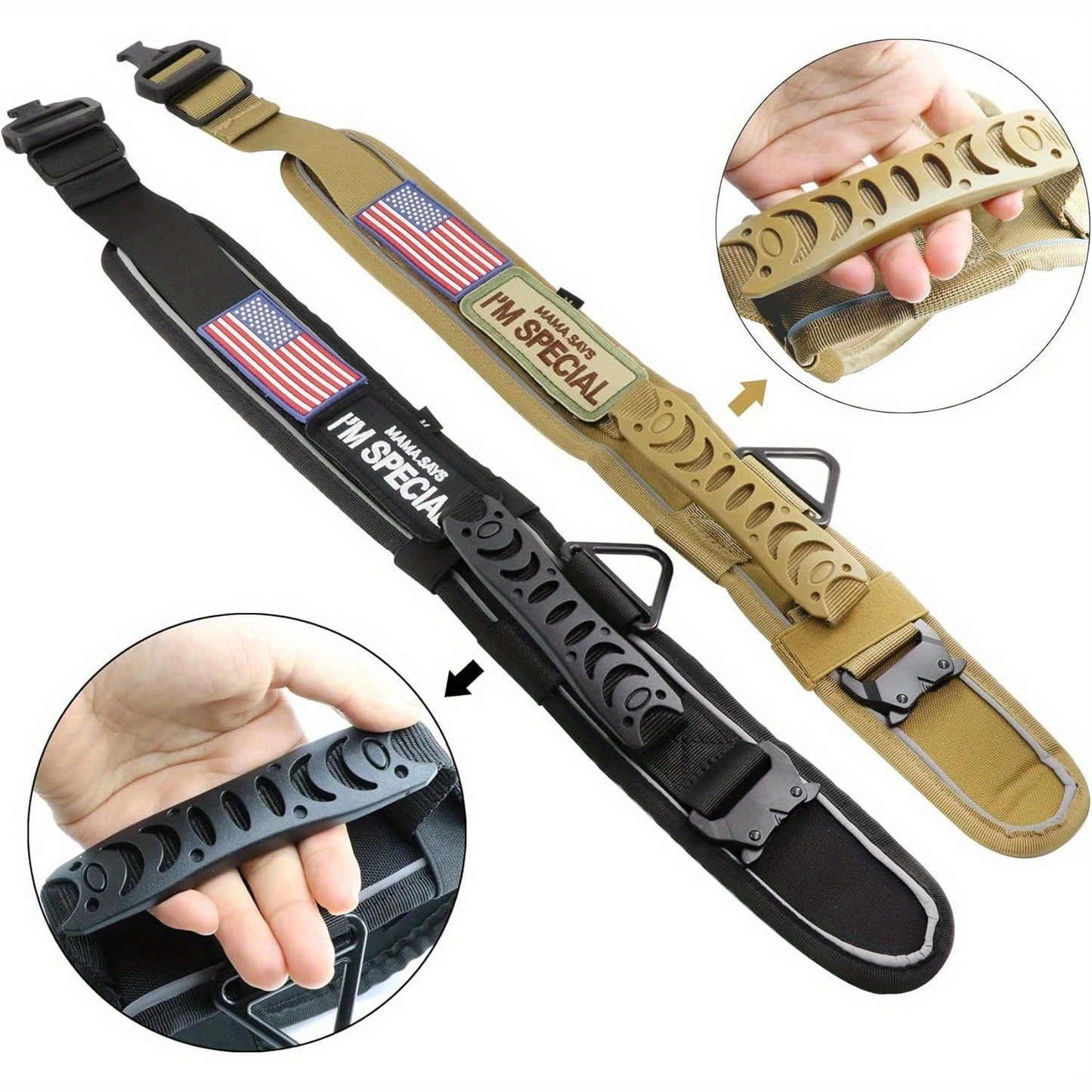 Tactical Dog Collar with Handle & Reflective Stitching – 2.6" Heavy Duty Nylon Collar for Medium & Large Dogs | M, L, XL