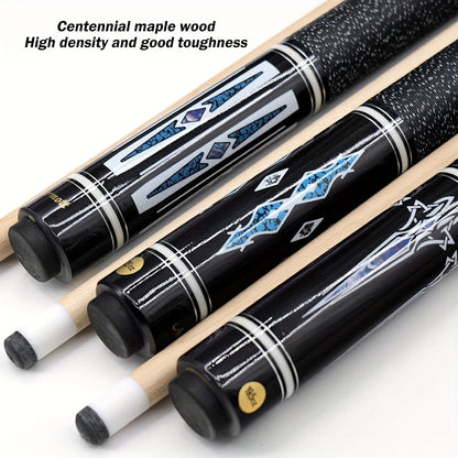 2-Piece Pool Cue 58 Inch – Grade A Canadian Maple, 12.5mm Low Deflection Shaft, Multi-Layer Leather Tip, Irish Linen Wrap – Professional Billiard Stick for Players