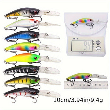 Minnow Fishing Lures Set 43pcs – Plastic Crankbait Hard Baits for Freshwater & Saltwater Angling