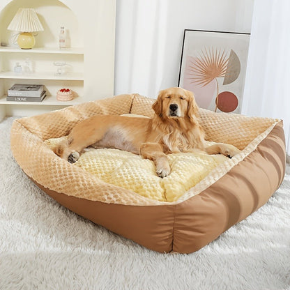 Orthopedic Dog Bed Luxury Extra Large Fluffy Winter Warm Pet Couch, Cat Sofa Kennel Cushion Pad for Small Medium Large Dogs Cats up to 110LB, 4 Sizes S to XL, Includes Cat Teaser Toy
