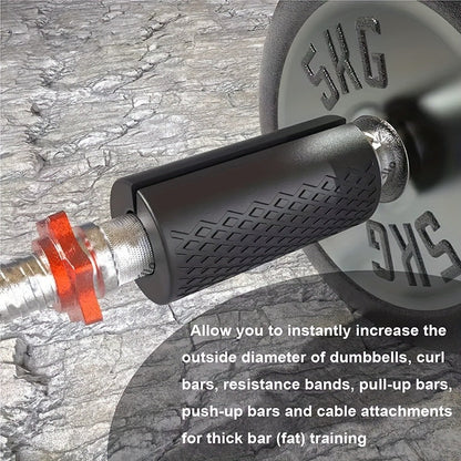 Rubber Dumbbell Grip Strengtheners 2pcs - Barbell Add-On