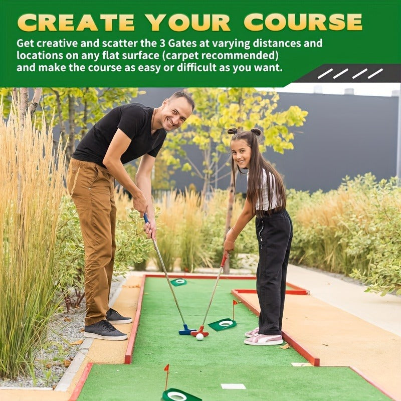 Golf Putting Cup Practice Holes 3 Pack with Numbered Flags Portable Durable All-Direction Surface Regulation Indoor Outdoor Putting Green Training Aid for Improving Putting Skills