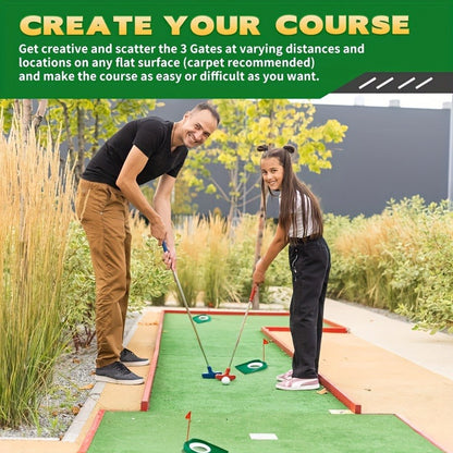 Golf Putting Cup Practice Holes 3 Pack with Numbered Flags Portable Durable All-Direction Surface Regulation Indoor Outdoor Putting Green Training Aid for Improving Putting Skills