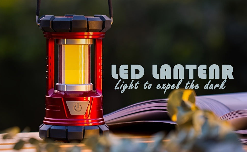 1500 Lumen Camping Lantern with Phone Charger – 2 Pack
