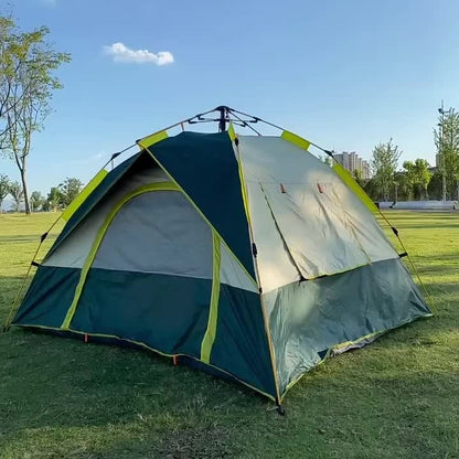 Automatic Instant Setup Camping Tent for 1-3 or 3-4 Persons - Full Season Pop Up Tent with Double Doors & Mesh Windows, Windproof Lightweight Backpacking Tent for Camping, Hiking, Hunting, Travel & Outdoor Shelter