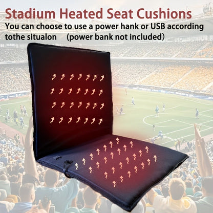 USB Heated Seat Cushion Foldable Heating Pad with 3 Adjustable Heat Modes – Portable Electric Warming Cushion for Stadium, Camping, Office & Outdoor Use, Available in 1pc & 2pcs (USB Power, No Battery)