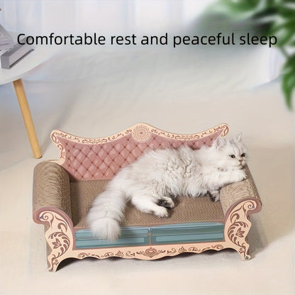 Cat Scratching Board Sofa – Chaise Longue Cat Bed with Anti-Scratch Protection | L-Shaped Vertical Scratcher, Wear-Resistant & Non-Shedding, Large Cat Furniture